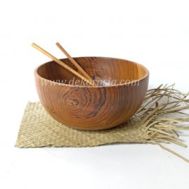Teak Wood Round Bowl Dish Serving Salad Diameter 7.8 inches x 3.5 height | Free Shipping