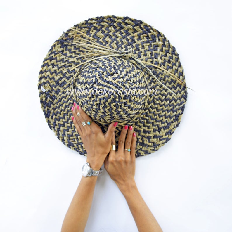Summer Beach Hat with Ethnic Traditional Style 1